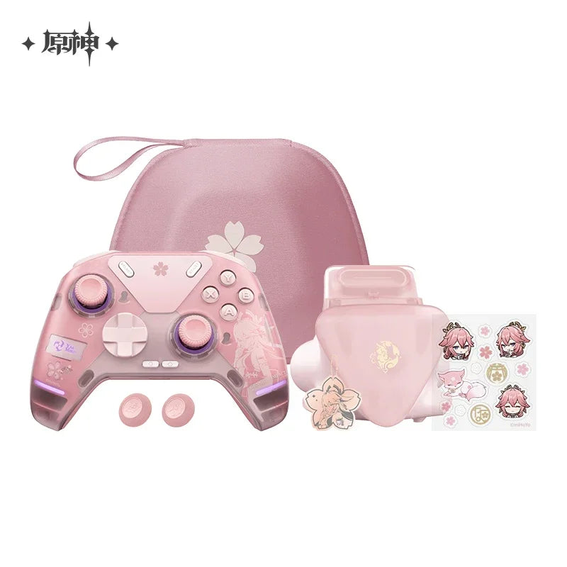 Genshin Impact Yae Miko Controller Handle Gamepads APEX4 Wireless Wired Pink Gaming Controller Handle For PC Gamer Girl Gift