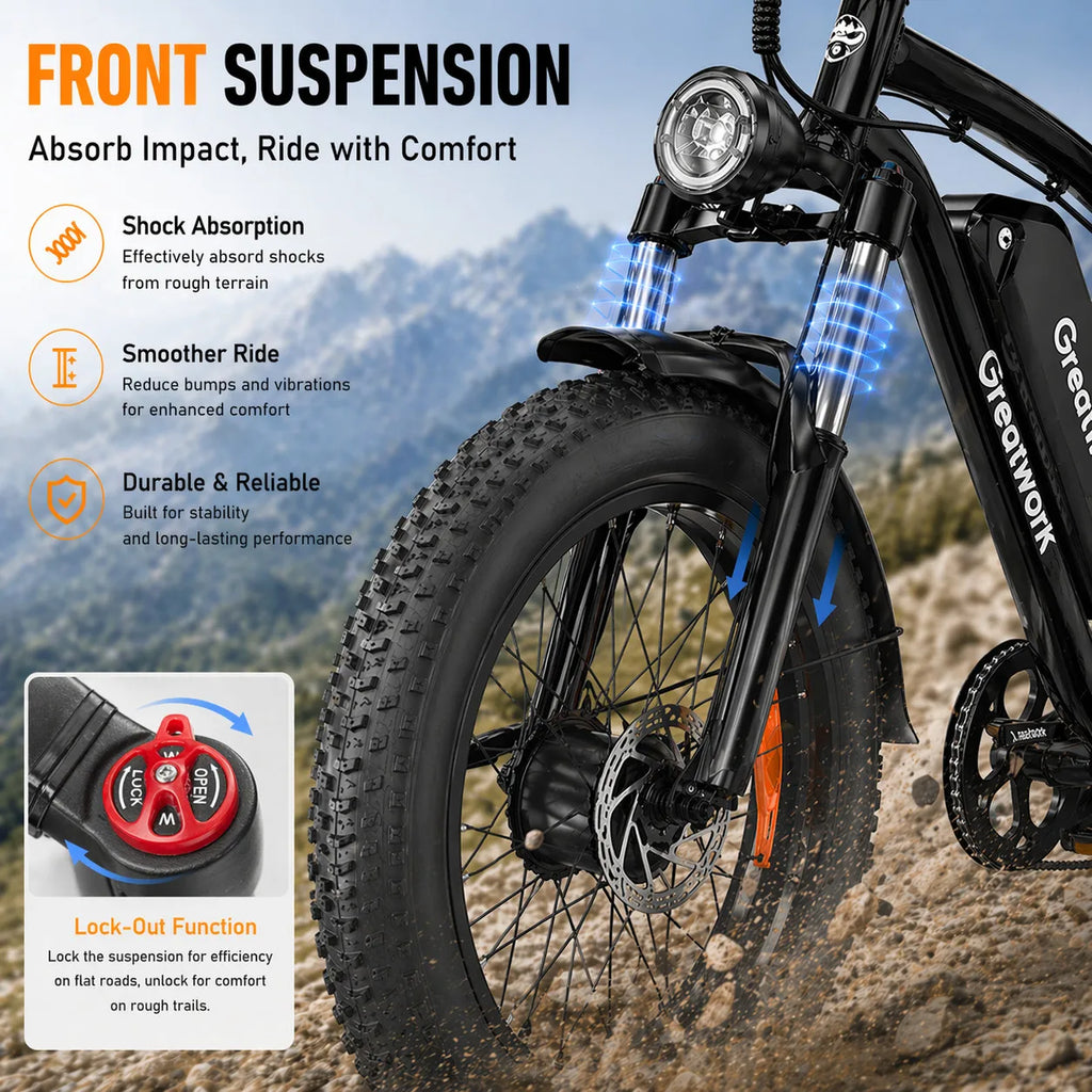 DUAL MOTOR 5000W Electric Bike for Adults 26" Fat Tire 45MPH Off-Road E-bike