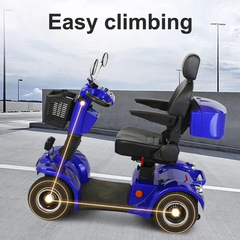 Factory Hot Selling Anlochi  Elderly Handicapped Mobility Scooter 4 Wheel 600W Electric Adults Scooters disled E-Scooter