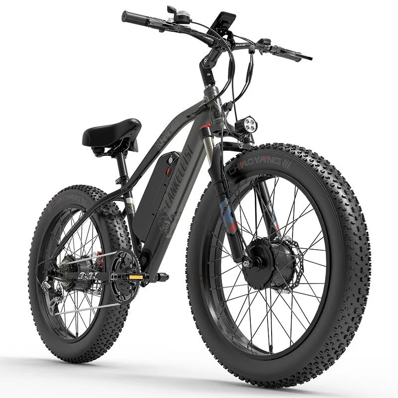 2000W LANKELEISI MG740PLUS Electric Bike 26" 48V 20AH Dual Motor Mountain E-bike