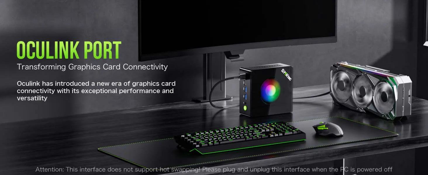 GMKtec Oculink Gaming PC K11 K8 Plus M7 AMD Ryzen 9 8945HS 8845HS 6850H 2*USB4 2*DDR5 2*2.5G LAN Windows 11 Mini desktops WiFi6