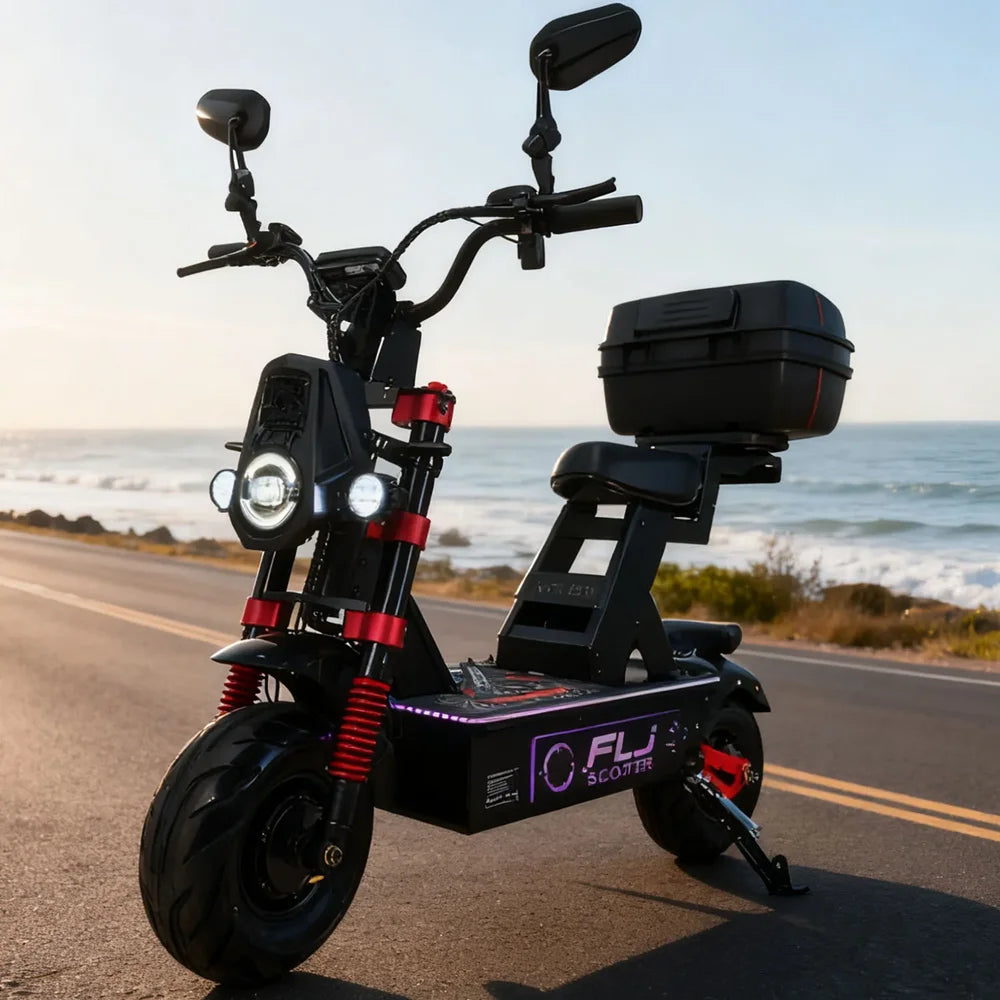 Latest K13 72V 12000W High Powerful Electric Scooter with APP/NFC Fast Speed 120km/h Fat Wheel E Scooters