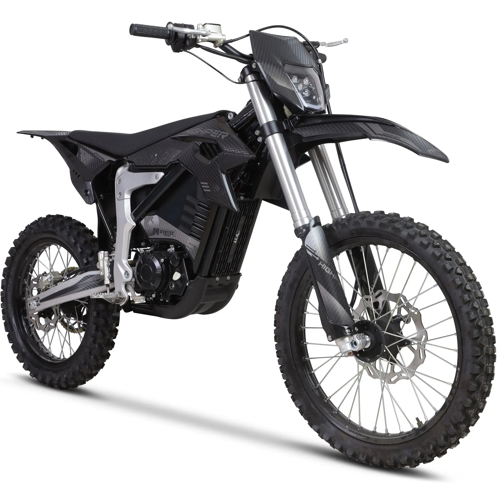 MotoTec Venom 72v Electric Dirt Bike Black