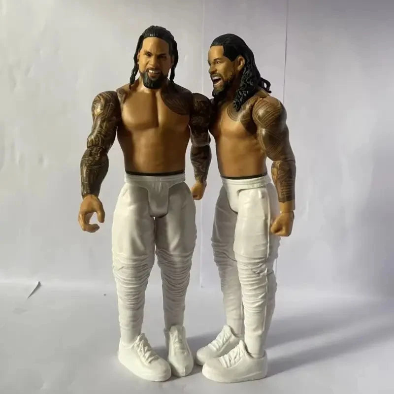 2024 New Hot WWE Figure 16cm Pvc Statue Jimmy Jey Uso The Usso Brothers Fighting Challenge Arena Worlds Wrestling Gladiator Toys