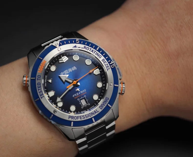 Seagull Deep Ocean Professional Diving Automatic Men's Watch 1000M Waterproof ST2130 Helium Escape Valve Sapphire Crystal 1217