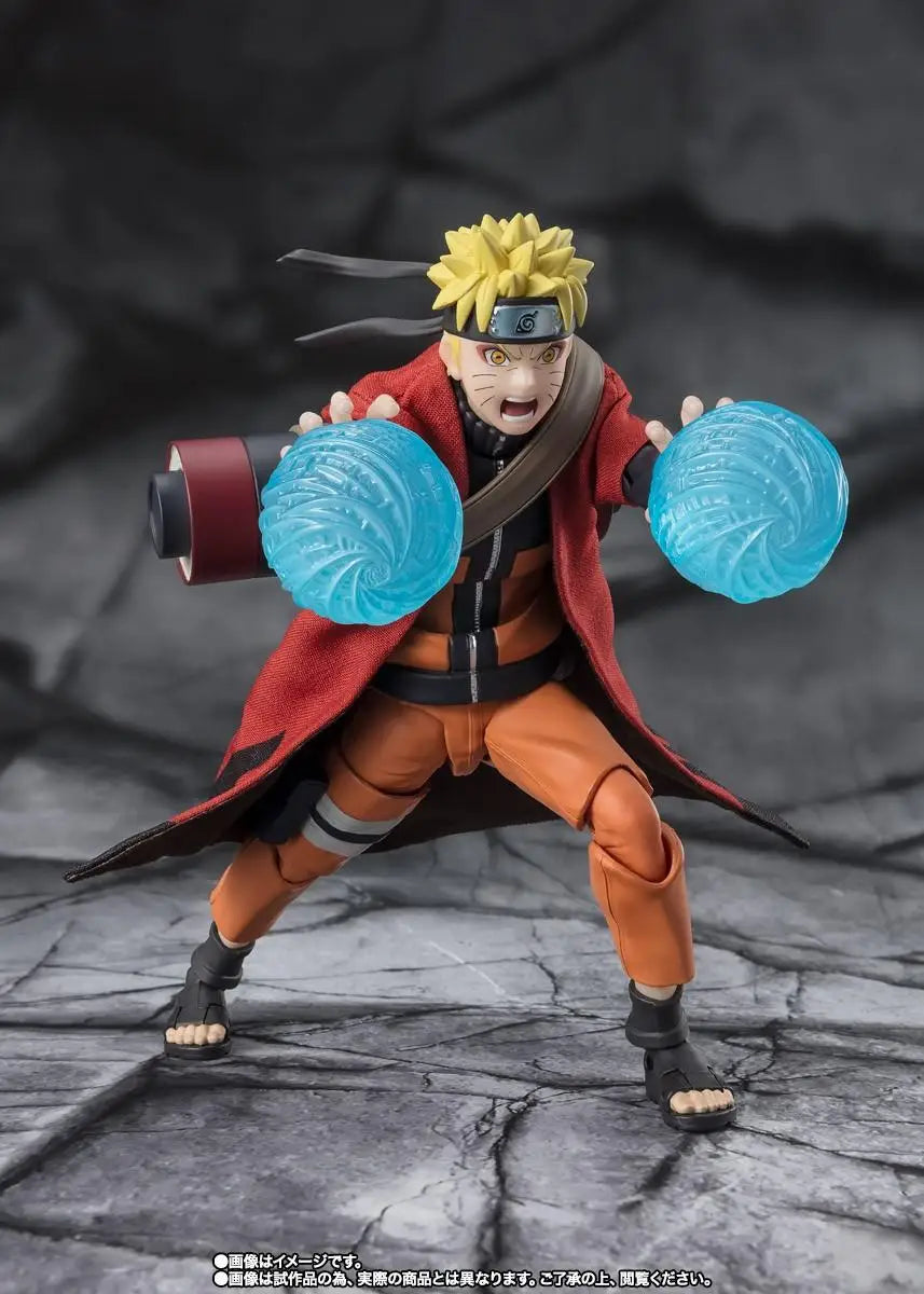 BANDAI Naruto Original Box Figure SHF Naruto Series Uzumaki Naruto [Sage Mode] Anime Peripheral Model Figure Collection Gifts