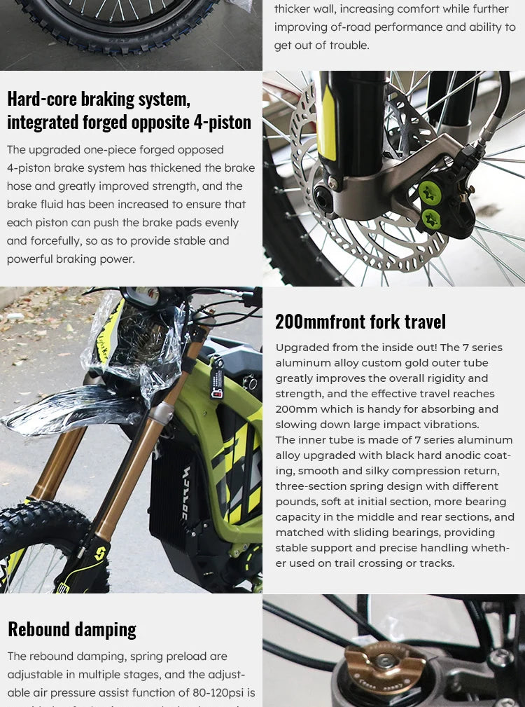 75KM/H Powerful Off-road 40AH Lithium Battery Cheap Electric Motorcycles For Adults