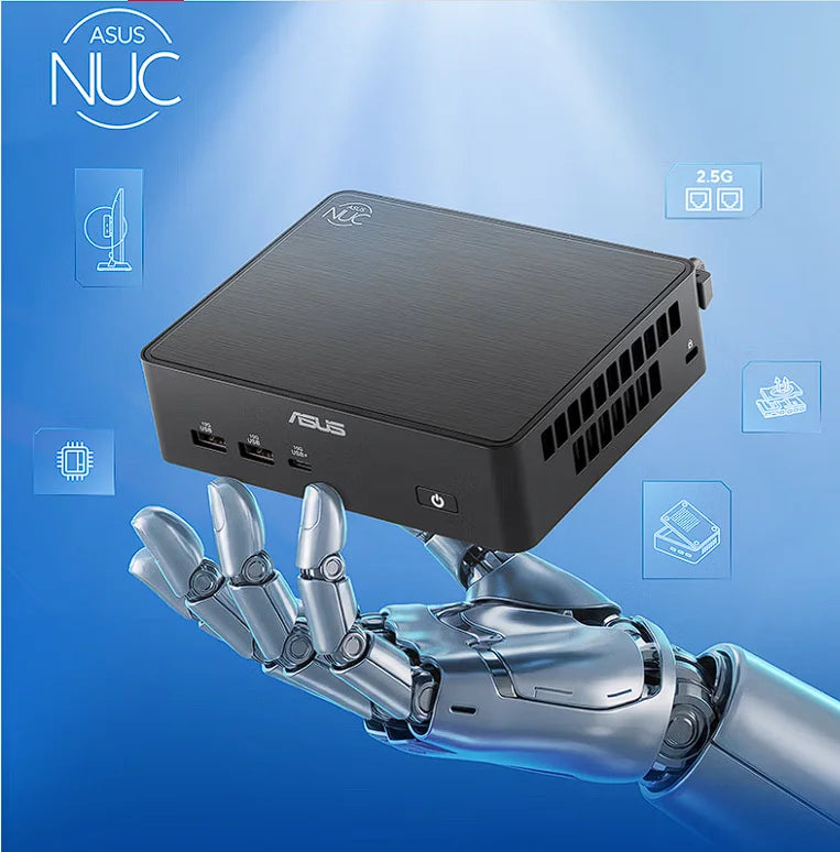 ASUS NUC16 Pro Ultra X7 358H Mini PC 32GB LPDDR5X 1TB SSD Intel Arc B390 WiFi7 Dual 2.5G LAN AI Desktop 4K Gaming Computer