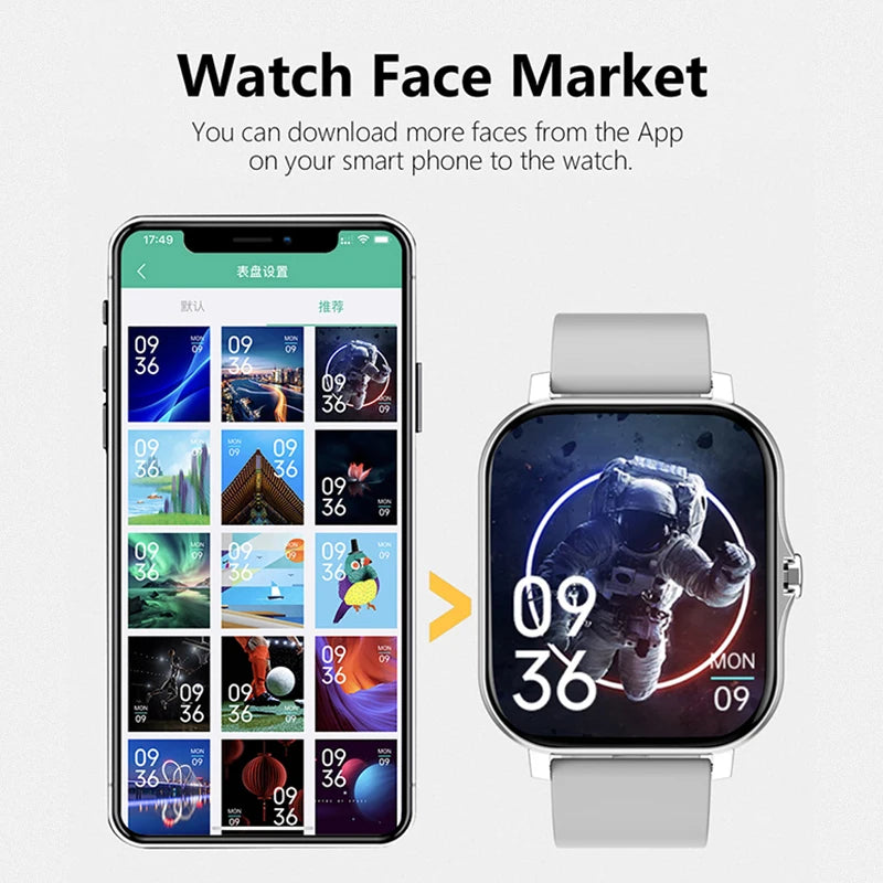Sport Smart Watch Fitness Clock Health Monitor Waterproof Smartwatch Bluetooth Call Watches for Men Women IOS Android Phone 2025