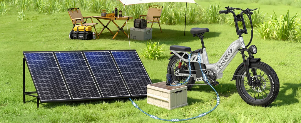 H7 Ultra 4000W Long Range Electric Bike for Adults, Solar Charge Supported Fat Tire E-Bike with Portable Power Output, Al