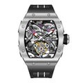 Haofa Automatic Tourbillon Movement Man Watch Flying Tourbillon Mechanical Stainless Steel Men's Luxury Watch Skeleton 1908