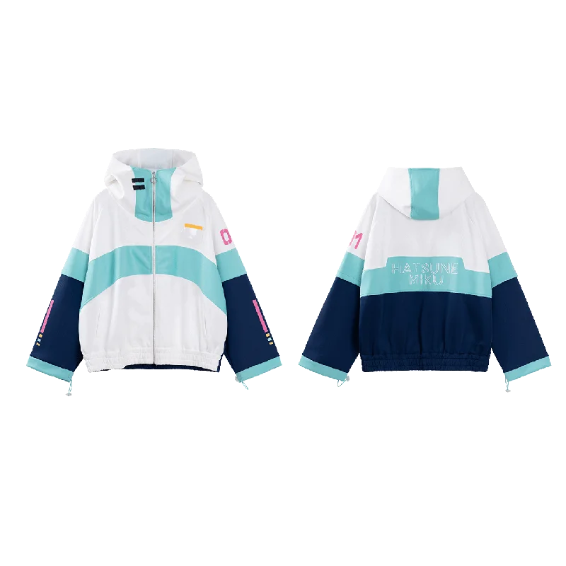 Moeyu Anime Coat for Men Miku Cosplay Windbreaker Jacket Hooded Jackets Women Clothing Costume Casual Outwear Zipper Sportswear