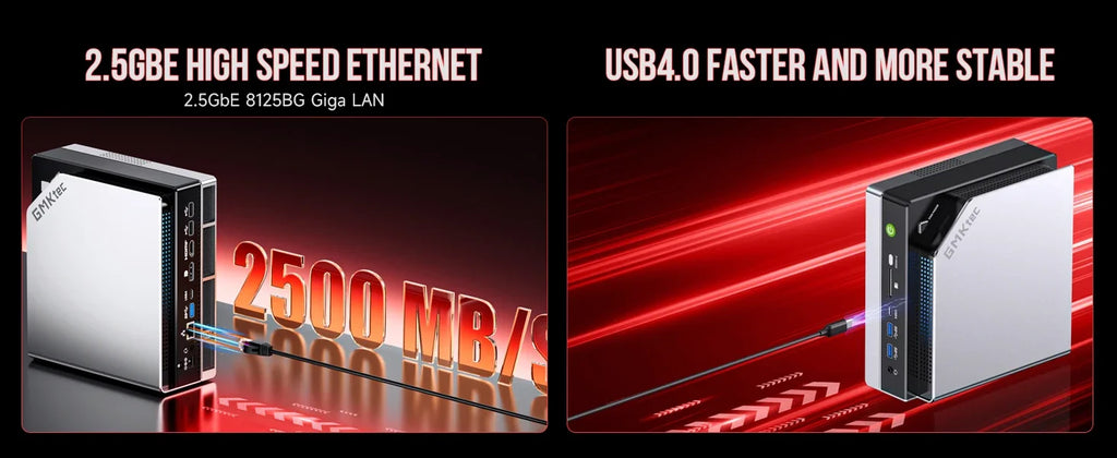 GMKtec EVO-X2 MINI PC Ryzen Al Max+ 395 LPDDR5 8000MHz PCle 4.0 M.2 2280 SSD Windows11 Pro USB4.0*2 WIFI7 BT5.4 Desktop Computer