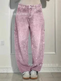 2025 Spring New Simple Loose Straight Jeans Europe and America