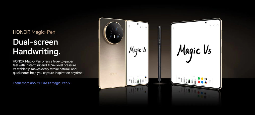 Global Version HONOR Magic V5 5G Smartphone Snapdragon 8 Elite 7.95" Foldable OLED 5820mAh Battery Support 66W SuperCharge eSIM