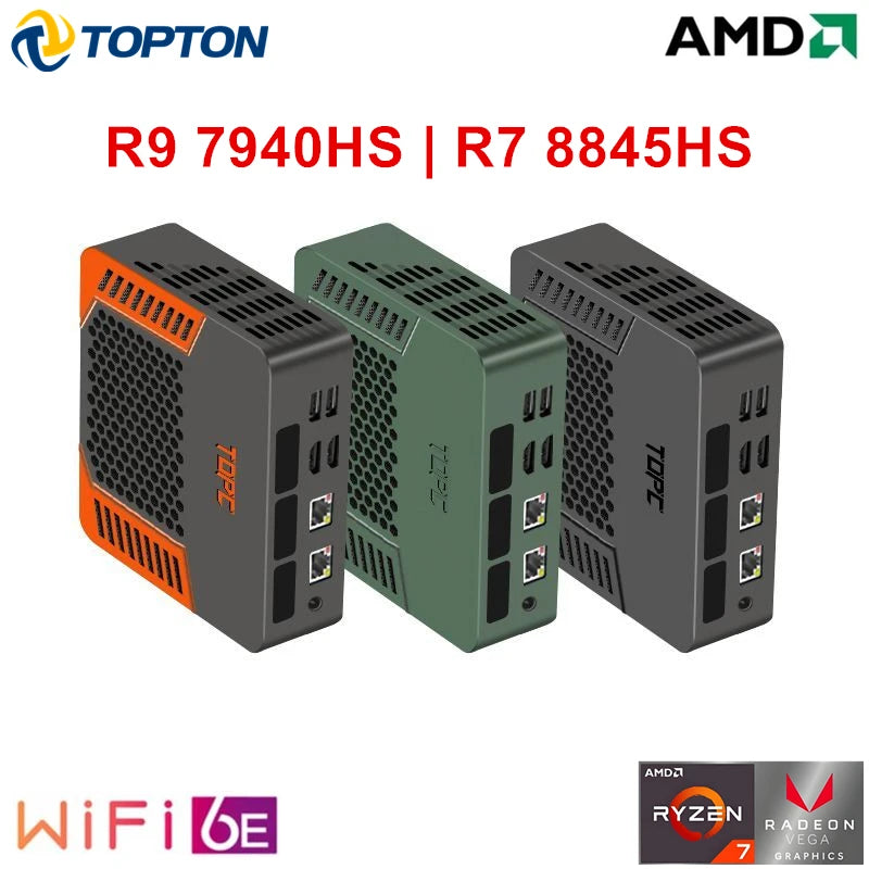 Dual LAN Mini Gaming PC AMD Ryzen 9 7940HS R7 7840HS Mini PC 16GB DDR5 512GB SSD Mini Computer 4K HDMI Dual Display Mini Desktop