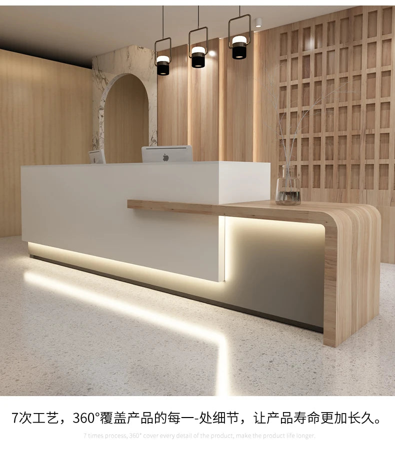 Italian Style Clothing Shop Reception Desks Hotel Luxury Beauty Salon Reception Desks Simplicity Office Furniture Recepce HBRD