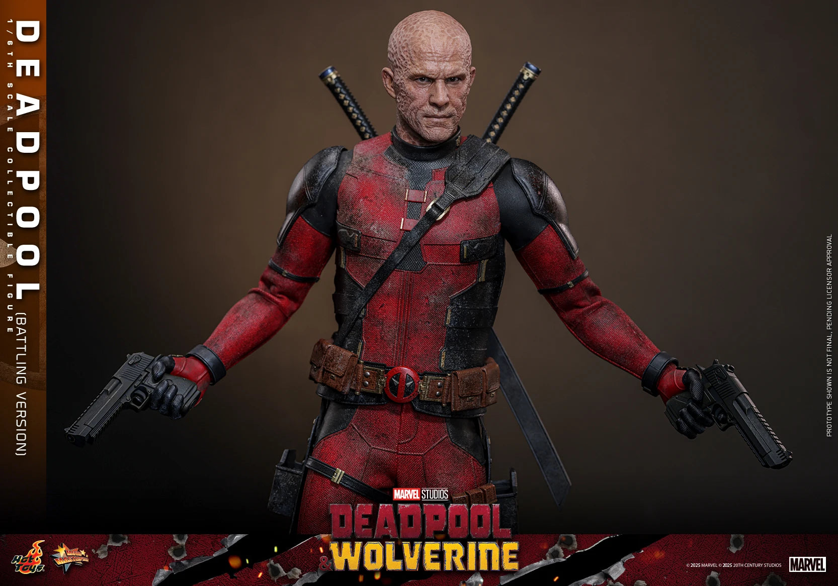 New Original Marvel Deadpool Wolverine MMS782 Battle Damage Version Action Figure Toys Gifts Collection