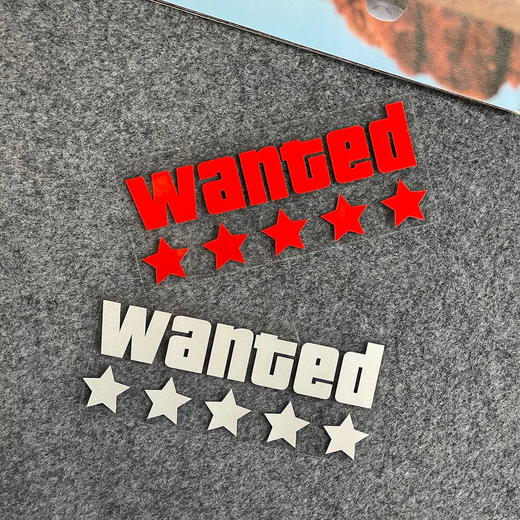 WANTED Motorcycle Sticker Vinyl Waterproof Decal Adaptable Motorcycle / Body / Helmet Motorcycle Decoration Accessories