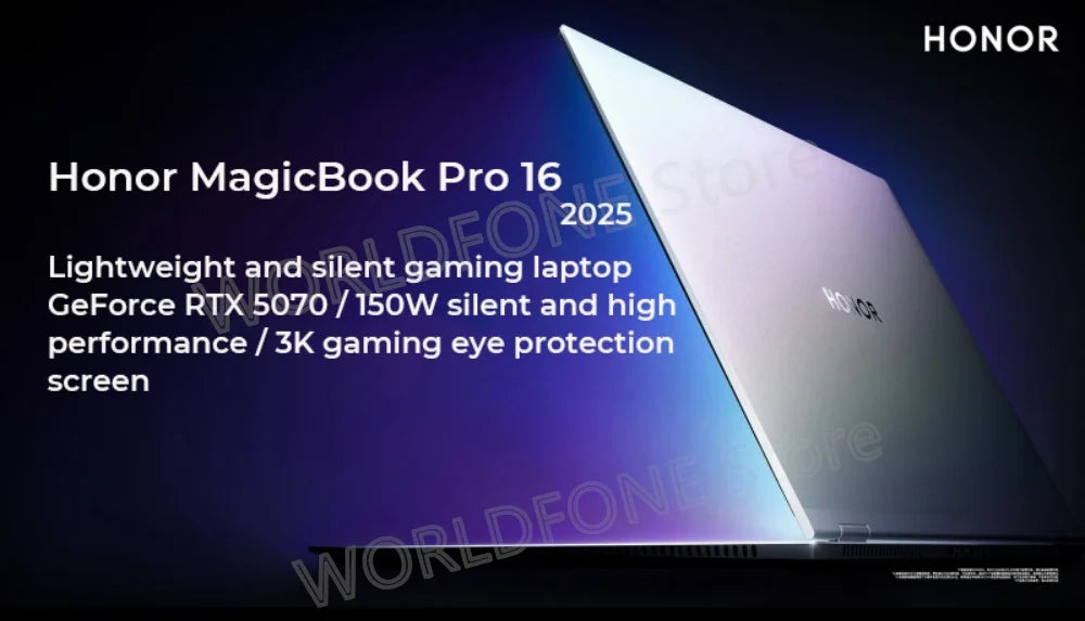 Honor MagicBook Pro 16 2025 Laptop RTX5070 Ultra5 225H/Ultra9 285H 32G 1T LCD 165Hz Honor Laptop Notebook 16-inch