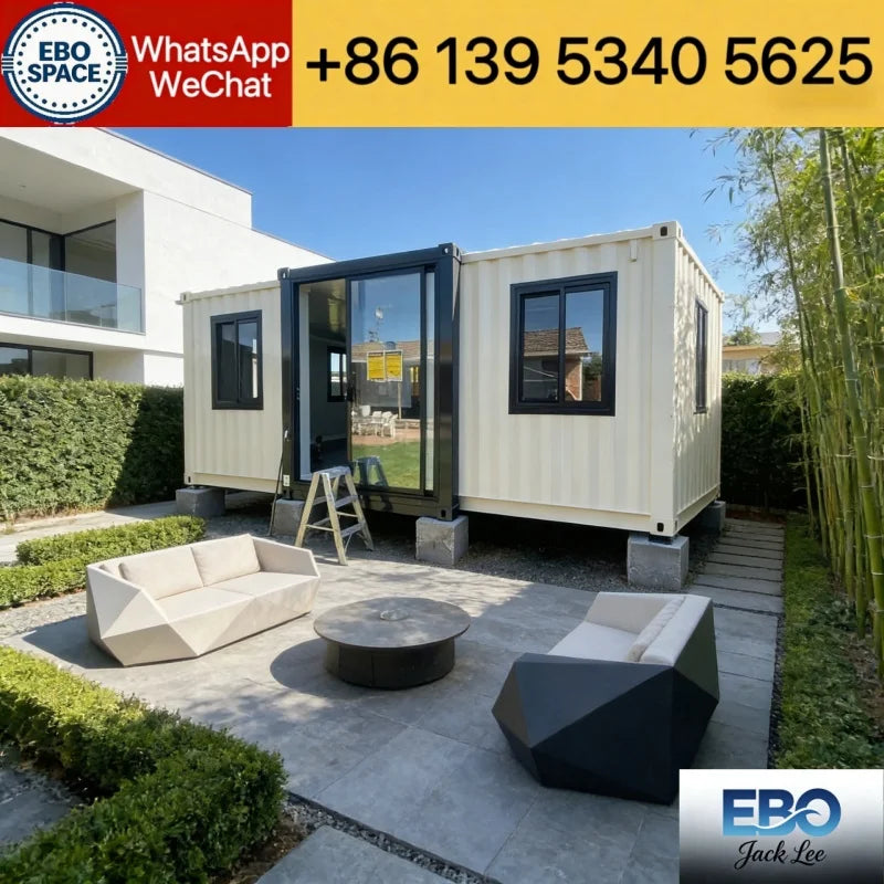 Modify Shipping Container Houses Expandable 20ft Mobile Home Portable Worker Camp Cabin Temporary Office Housing Unit