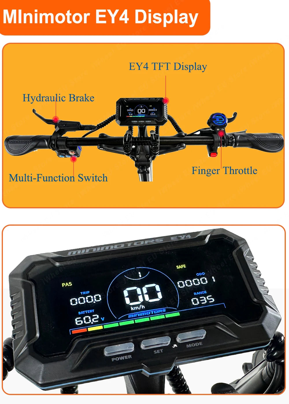 Dulatron Thunder III 72V 40Ah Battery 2*2500W Motor Peak Power 11000W NUTT 4-Piston Brake Dualtron Electric Scooter