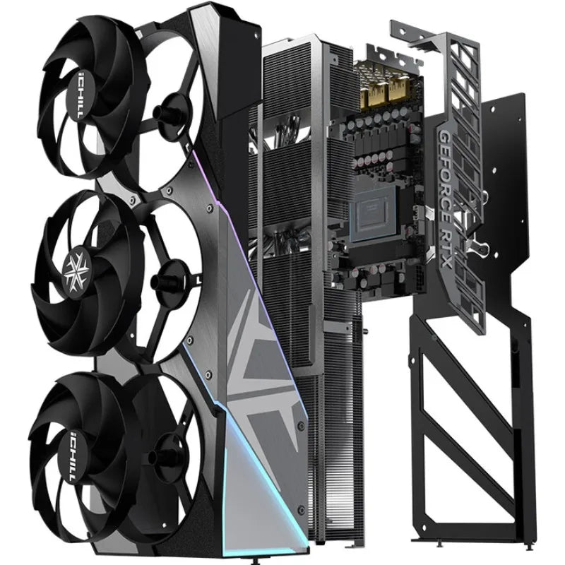 RTX 5080 X3 Sunday night, Super Ice Dragon 16G DLSS 4 desktop graphics card, computer design computing game graphics card