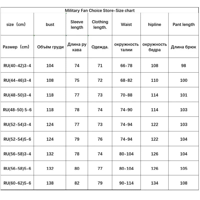 Hunting Clothes Set Gorka-3 Russian Mountain Tactical Suit Горка Camo Combat Uniform Men Outdoor Training Jacket Clothing Suits