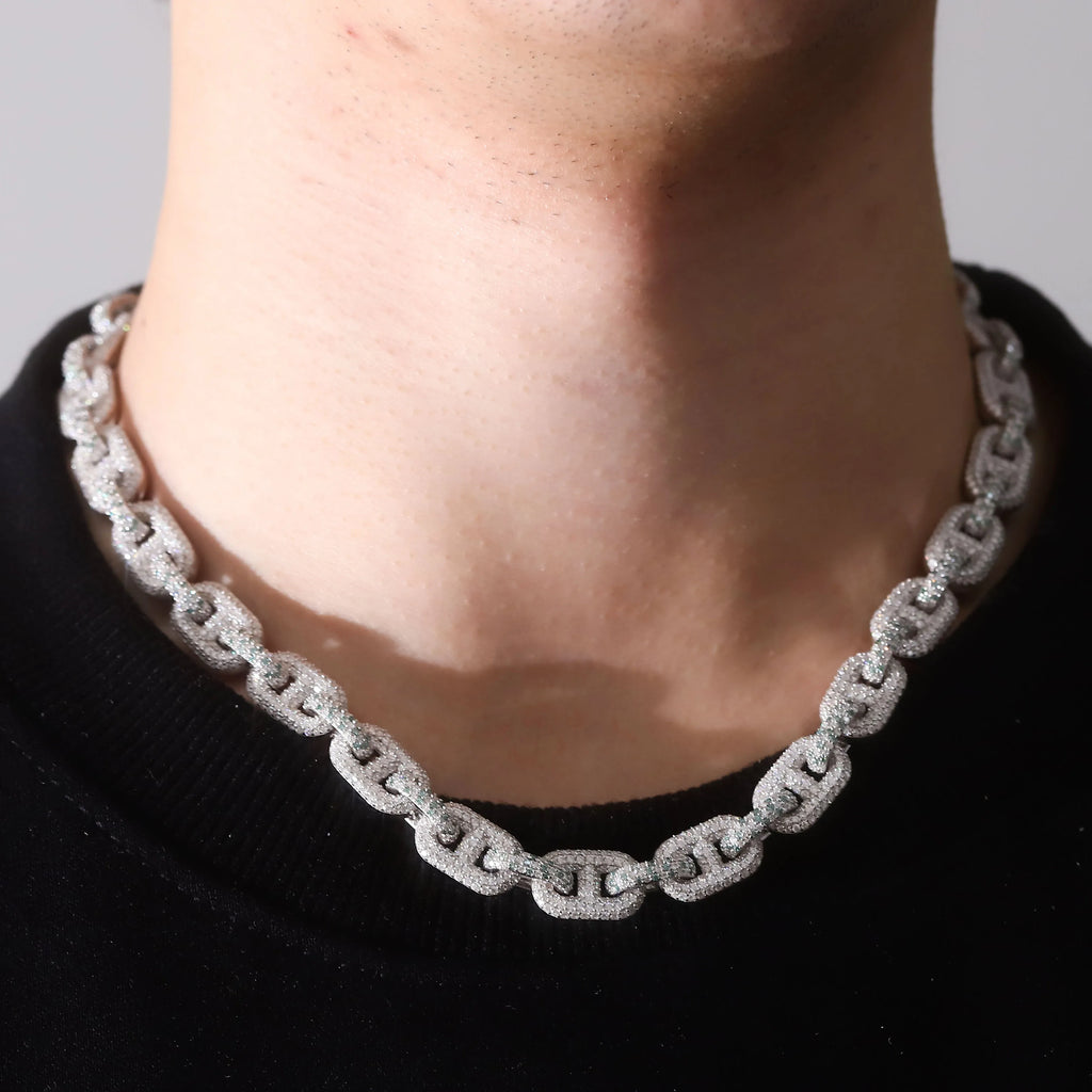 Provence Luxury Cuban Chain Link DEF/VS lab diamonds Chains 925Silver Hip Hop Necklace Street Full Iced Miami Necklace Custom