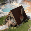 Heat Insulated A Frame Triangular House Low Rise Villa Modular Prefab for Apartment