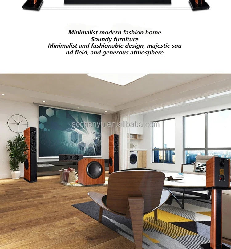 SoundHot Selling 5.1 Home Theater System Wooden Box Powerful Sound Karaoke Speaker Home Theatre Systems