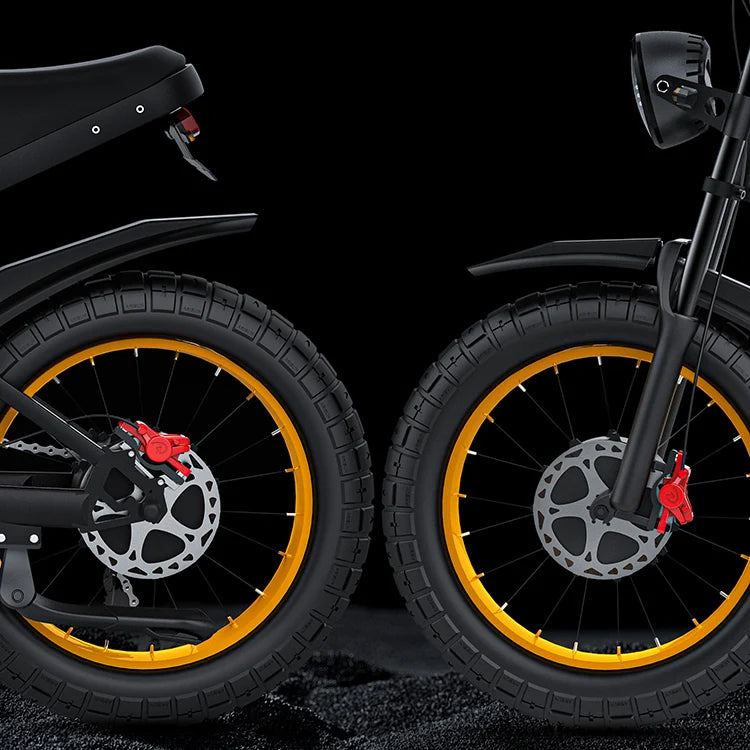 SLDBK GT20 Pro Dual Motors E-Mountain Bike for Adult 48V 25+15Ah Dual Batteries Dual Suspension 20" Fat Tire Off-Road E-bike