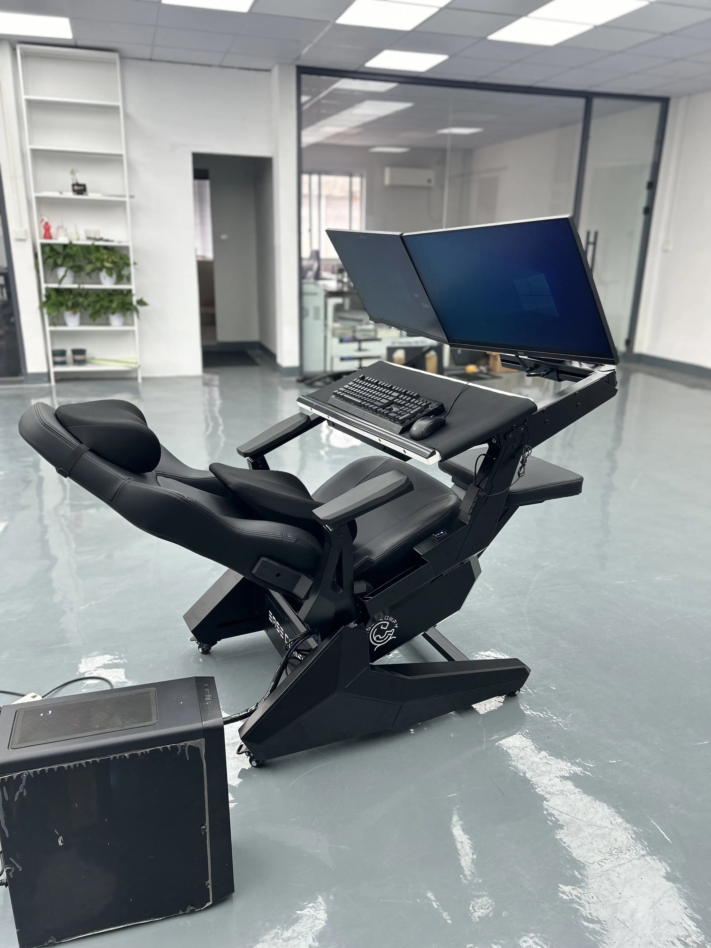 Cheap Comfortable Recline Computer Cockpit Zero Gravity Chair Ergonomic Chair Workstation for 1-2 Monitors