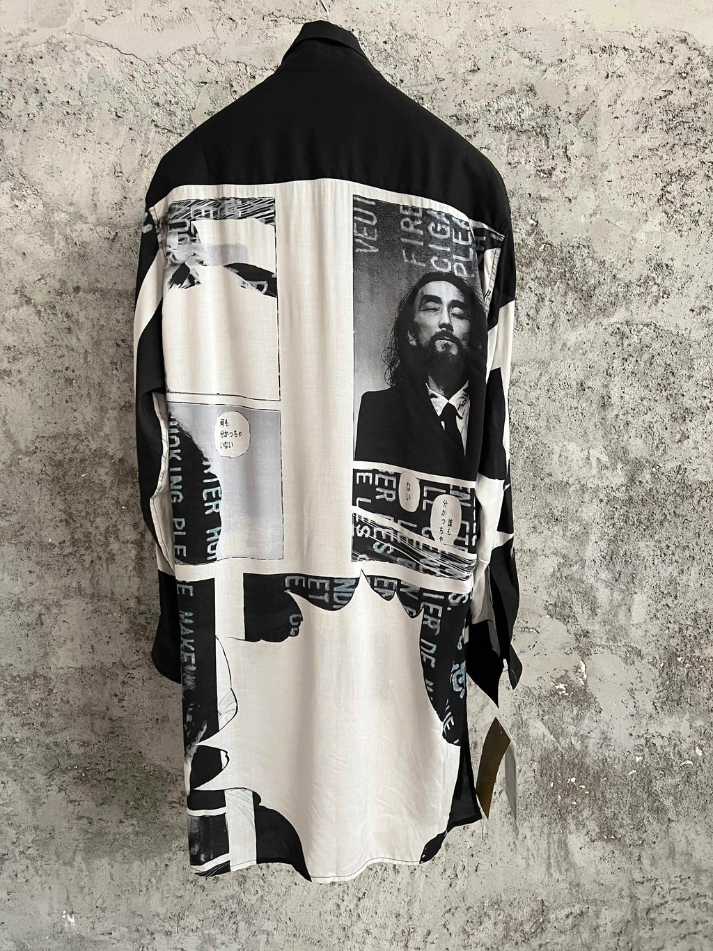 Pure cotton hand-painted cartoon printed long shirt for men on the streets of Hawaii
