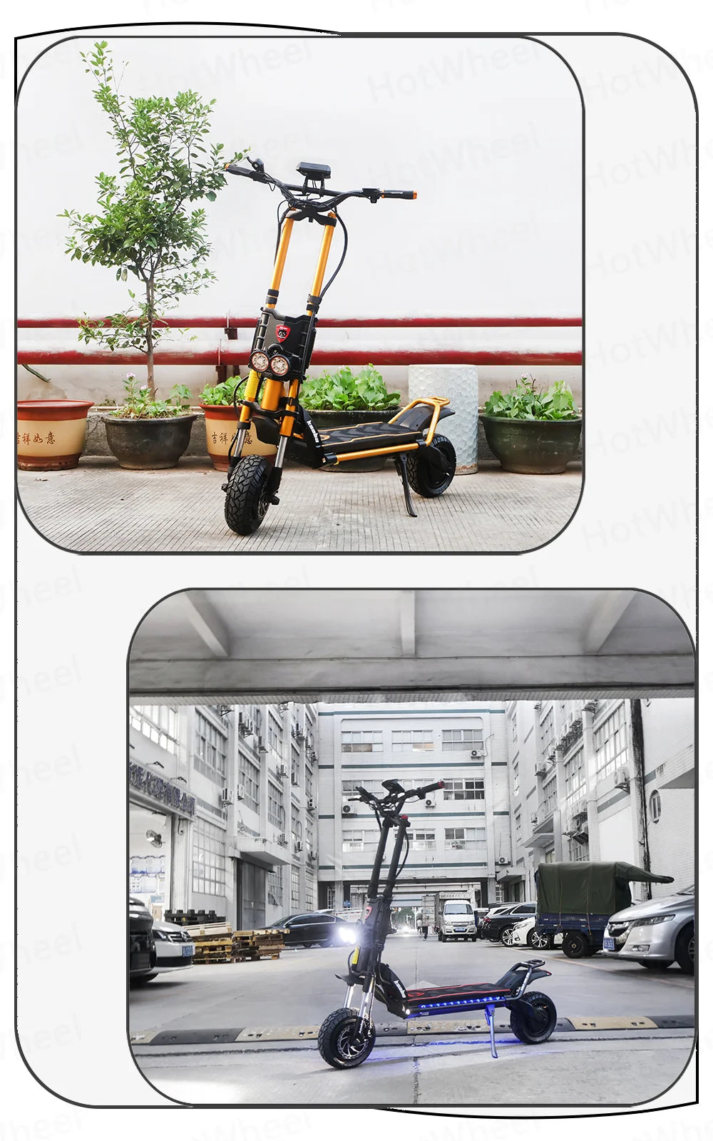 KB Wolf King GTR Max Electric Scooter 2000W*2 Motor 72V 40Ah Battery 2in1 FOC Controller Central Display 12inch Vacuum CST Tire