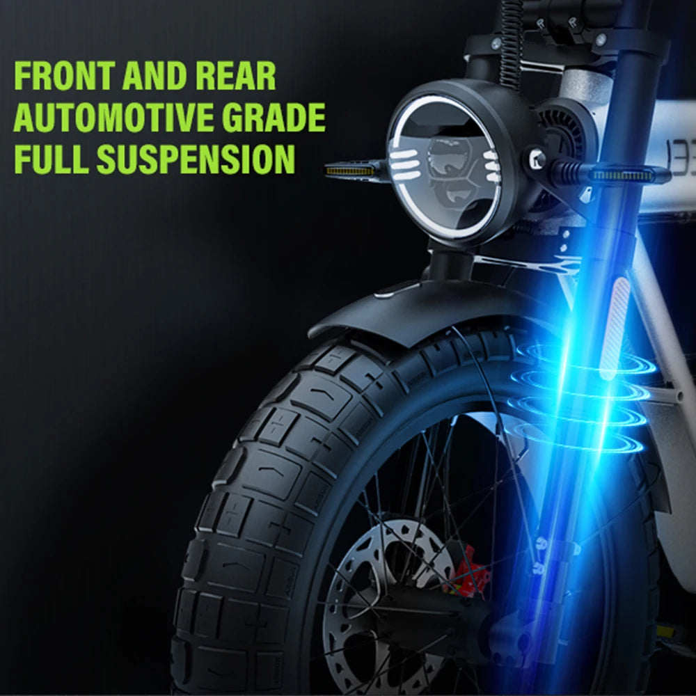 20-inch Wide Tires 2100W Motor 60V 27.5Ah Electric Bike with Removable Battery for Adult 2-wheel Electric Bicycle COSWHEEL CT20S