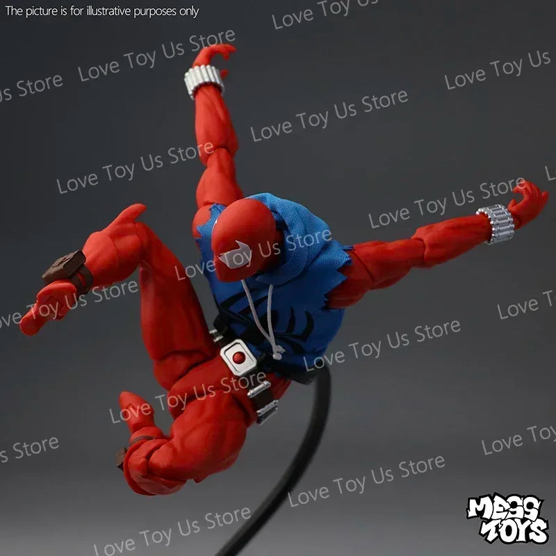 Original Mess Toys | Scarlet Spider Hoodie & Vest Outfit Figure | Premium Spider-Man Action Model | Collector Gift