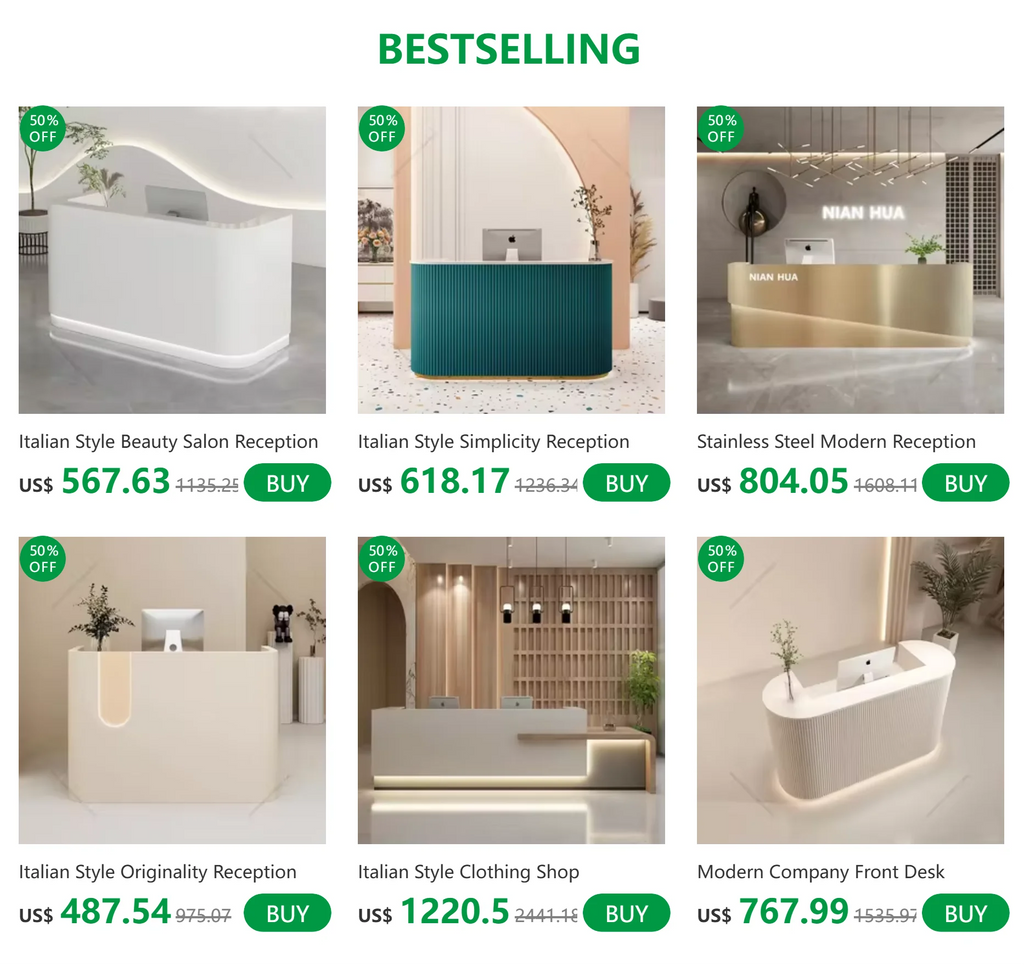 Italian Style Clothing Shop Reception Desks Hotel Luxury Beauty Salon Reception Desks Simplicity Office Furniture Recepce HBRD