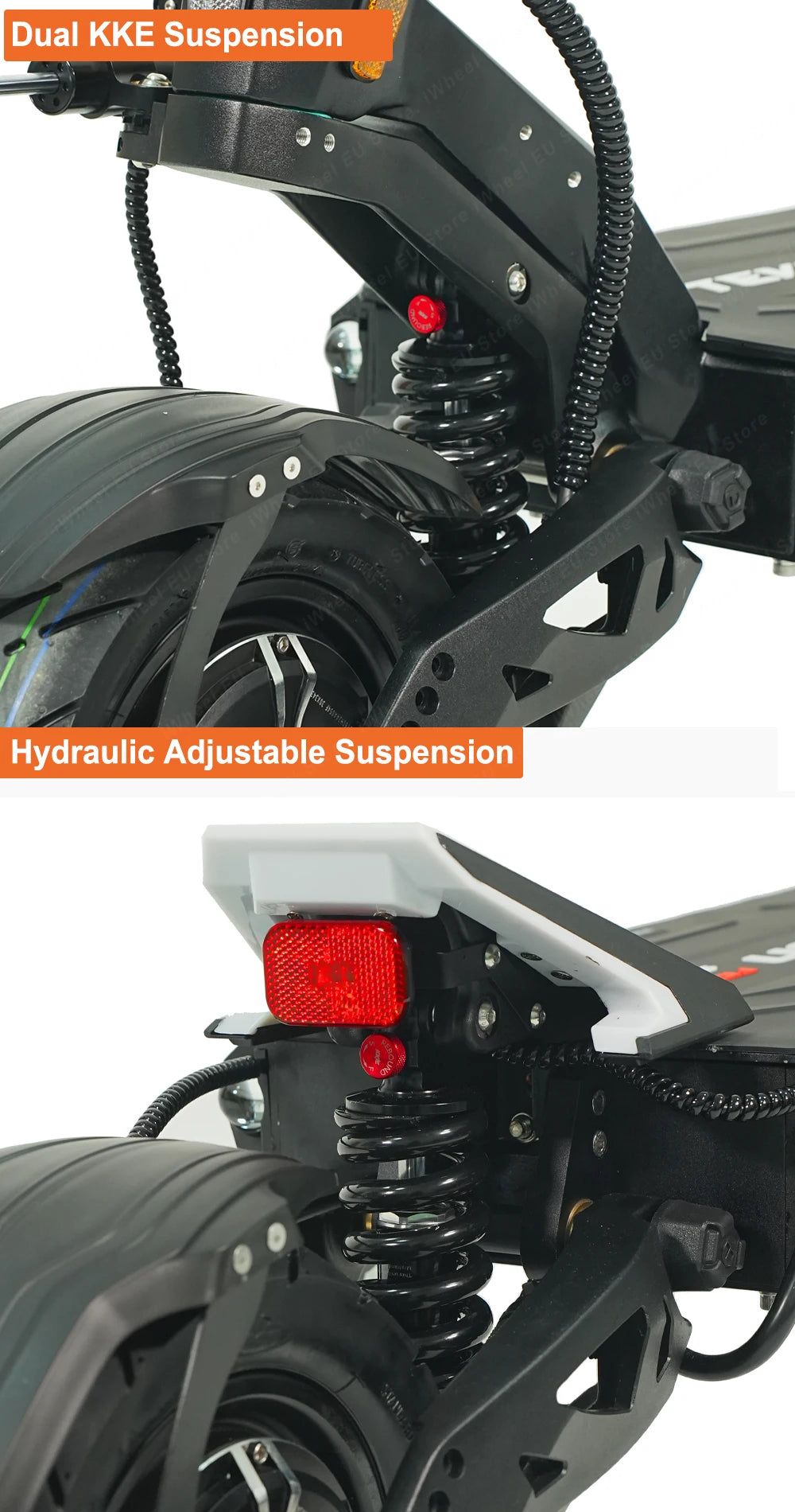 Original Teverun Fighter Supreme Ultra 72V 60Ah Battery New 4inch TFT Display Top Speed 105km/h Teverun Electric Scooter