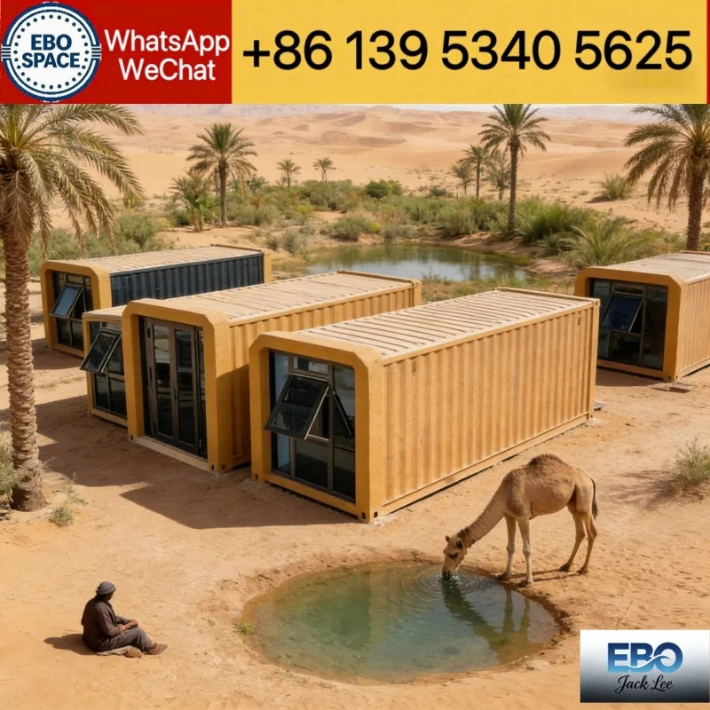 EBO Expandable Container House, Foldable Prefabricated House, Portable Modular House with Bathroom and Kitchen, Multipurpose