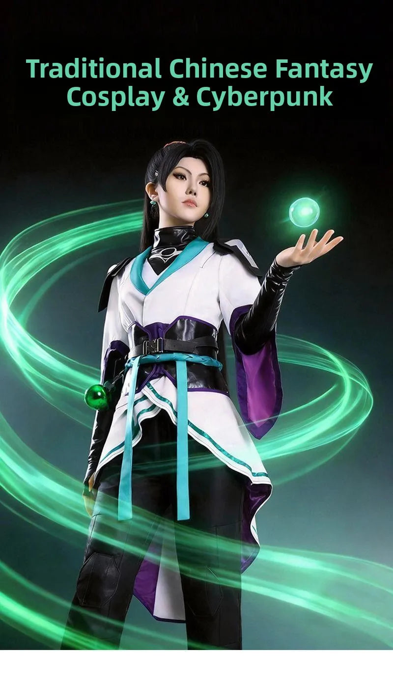 Valorant Game Cosplay Costume Full Set Female Sage Uniform Clothing Gaming Anime Festival Cosplay Props Accessories