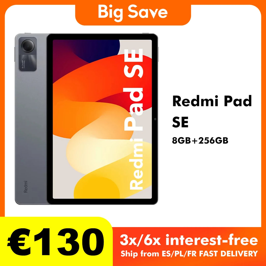 Tablet Xiaomi Redmi Pad SE 11" 8GB/256GB Wifi without Charger EEA Version