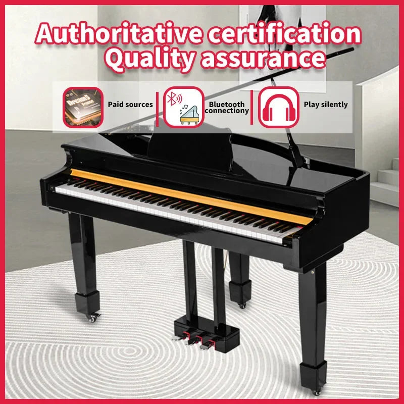 88-Key Professional Grand Digital Piano Weighted Electronic Keyboard Synthesizer Musical Instrument for Stage Studio Practice