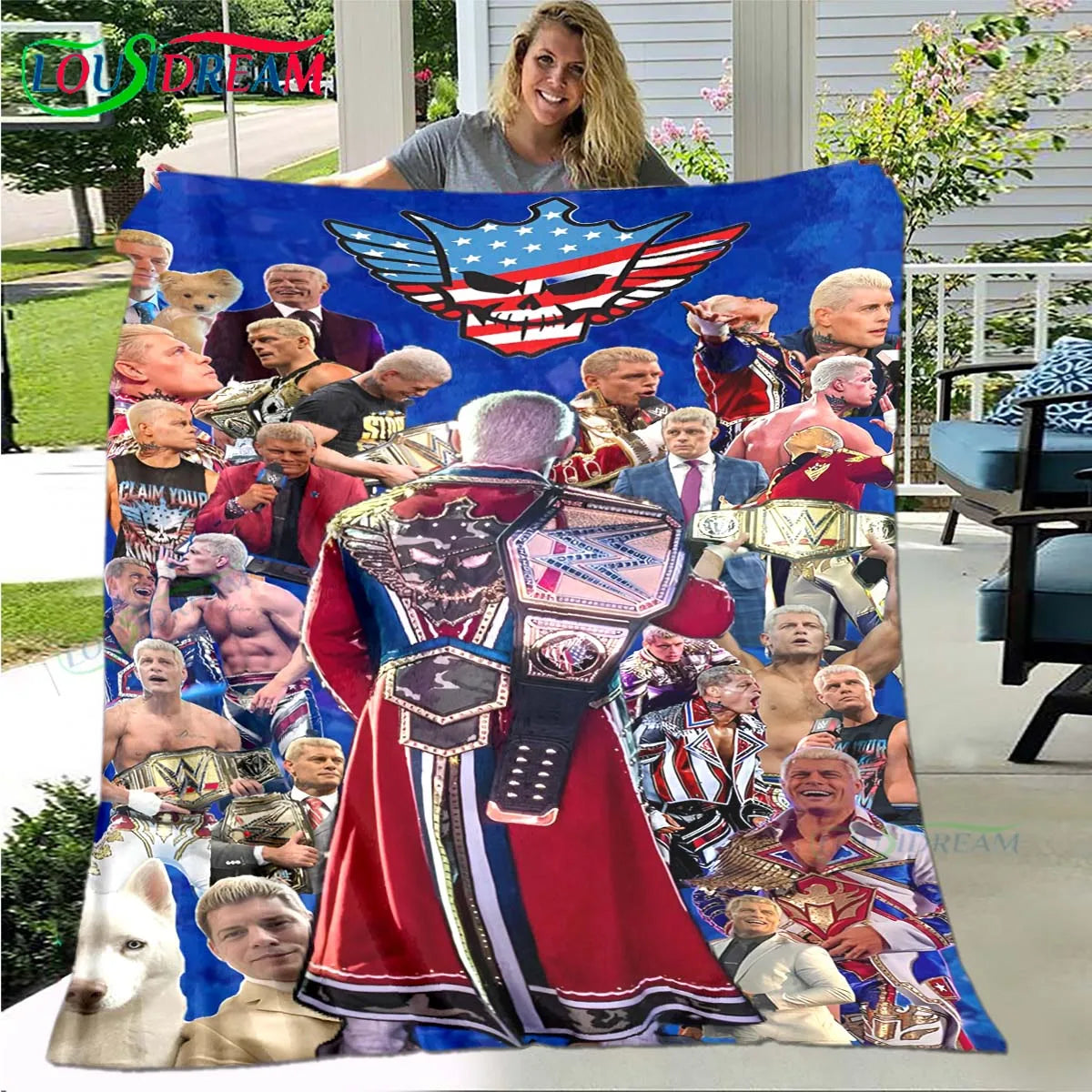 Fashion Wrestling Sport W-Wwe Print Blanket Flannel Thin Blanket Portable Home Travel Office Lunch Break Blanket Bath Towel Gift