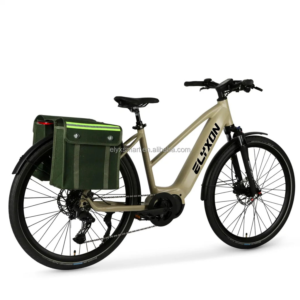 ATV&UTVEuropean Style Silent Mid Motor 250W 500W Step Through Women's Bike 720Wh Trekking Bike Electric Bicycle  700C Wheel Road