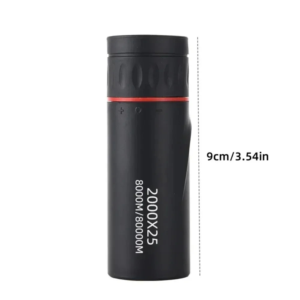 2000x25 HD Monocular Telescope Mini Portable Mobile Phone Telescope with Holder Camping Hunting Birdwatching Telescope