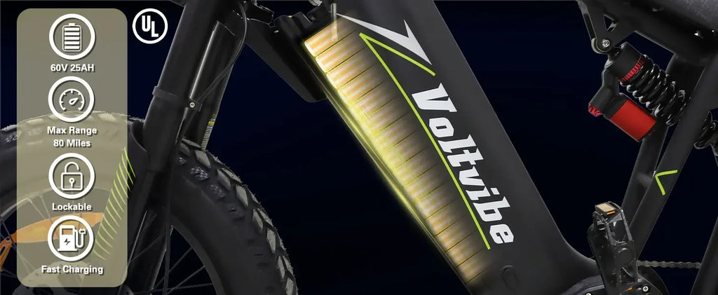 BAOLUJIE M2 Electric Bike Adults Mountain Bike 60V 25AH 20" Tires Ebike 2000W High-speed Motor Max Speed 45MPH【1 Year Warranty】