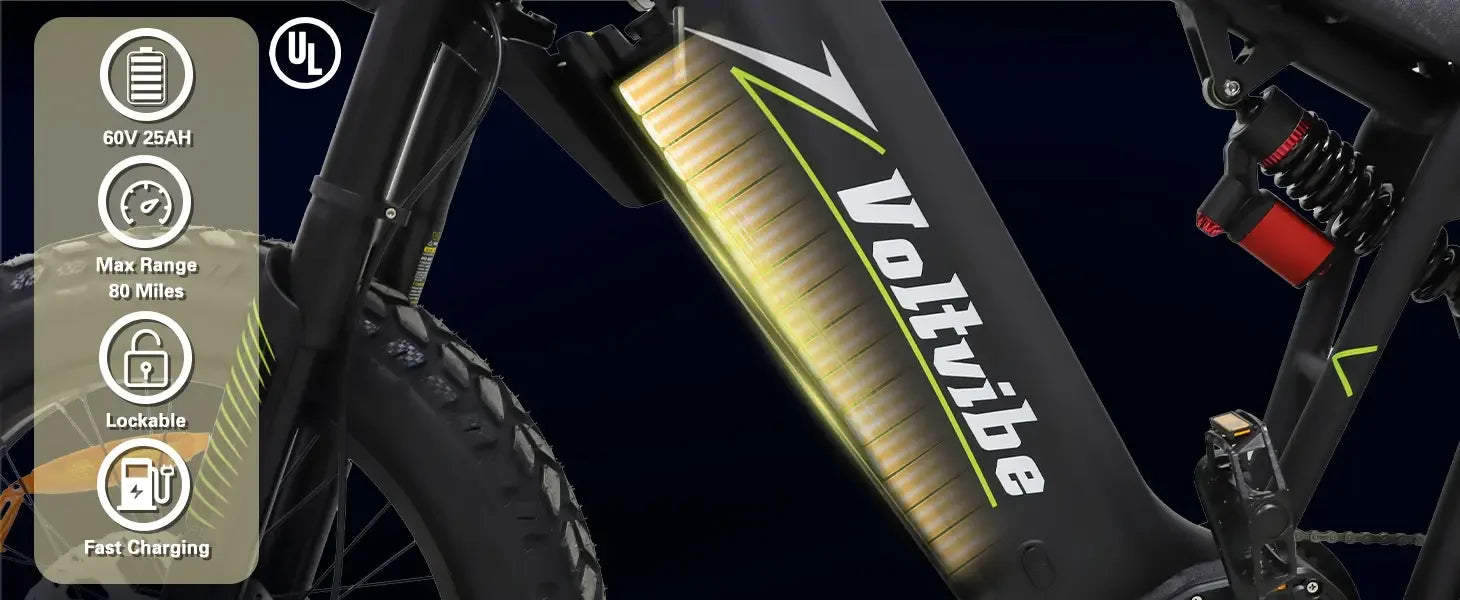 BAOLUJIE M2 Electric Bike Adults Mountain Bike 60V 25AH 20" Tires Ebike 2000W High-speed Motor Max Speed 45MPH【1 Year Warranty】