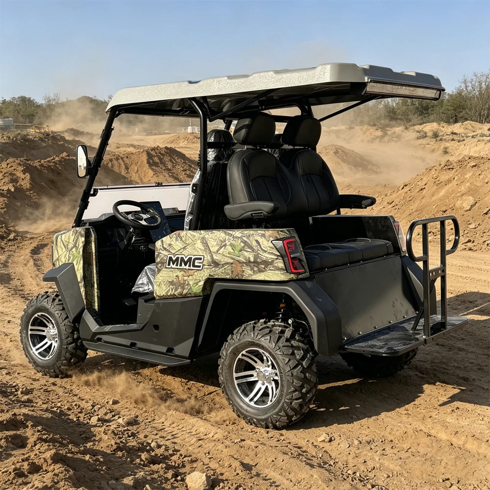 4WD Brand New Utility Vehicle Hunting UTV 4 Seater Golf Car Buggy 10KW 72V Lithium Battery Club Car Off Road Electric Golf Cart