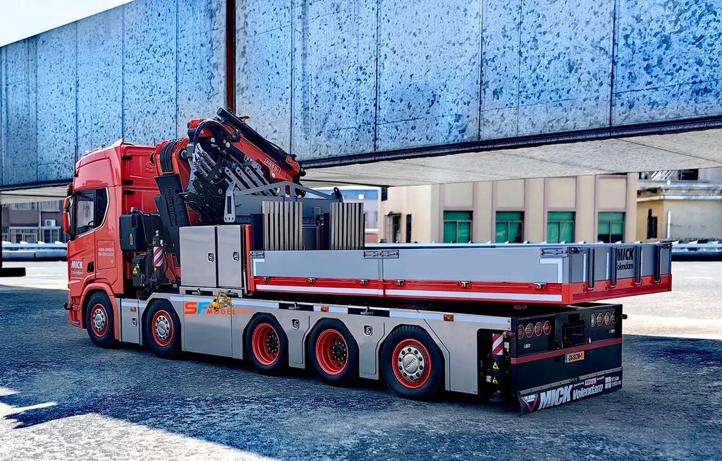 F1650 Crane 10x10 R650 RC Truck 1/14 Hydraulic Crane Truck Metal Model High-end Custom Engineering Machinery RC Car Model Toy